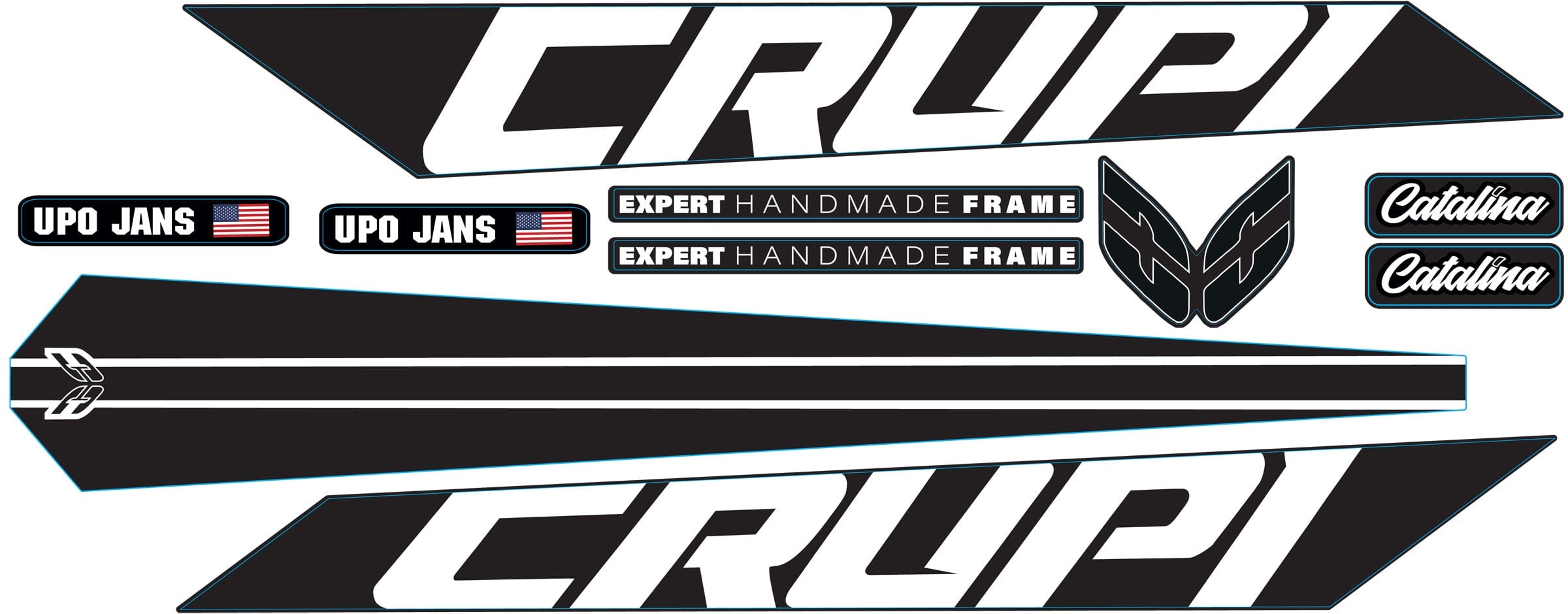 Crupi BMX Decals 2024 Catalina Frame Decal