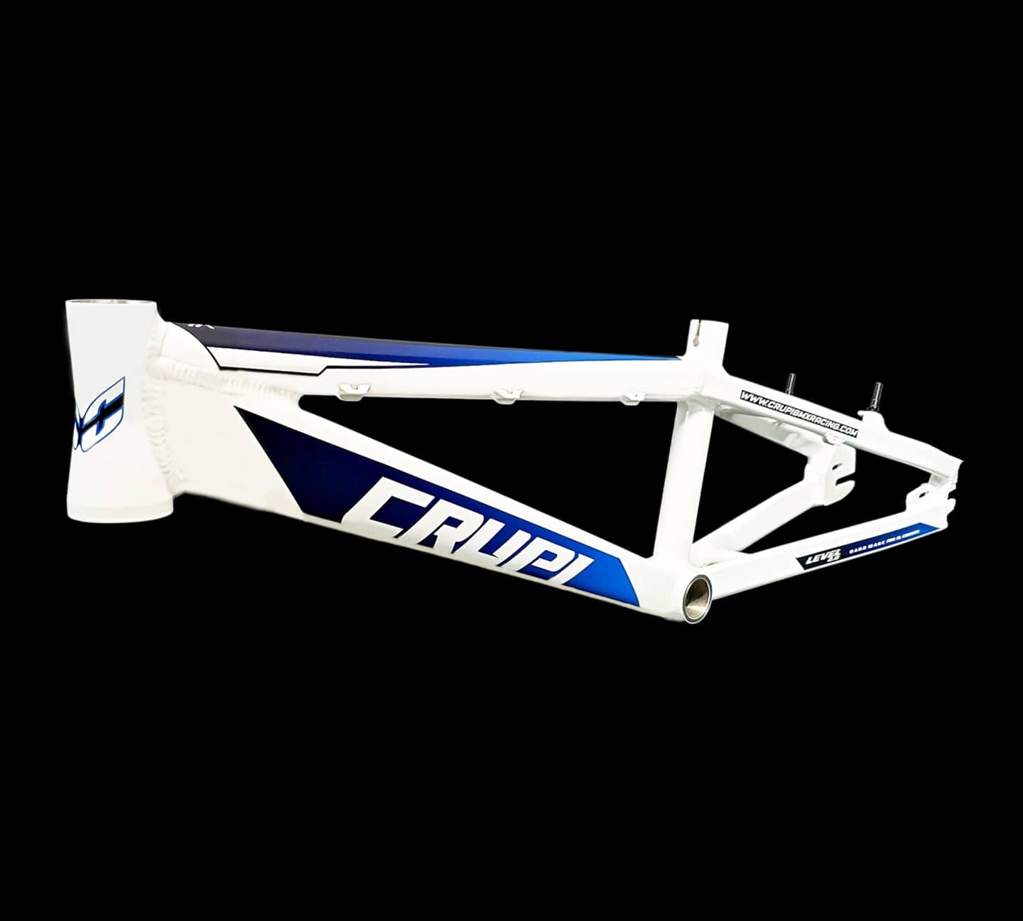 Crupi Parts Frames White / with BlueBlack Fade decals Crupi Level 2.0 Pro Race Frame
