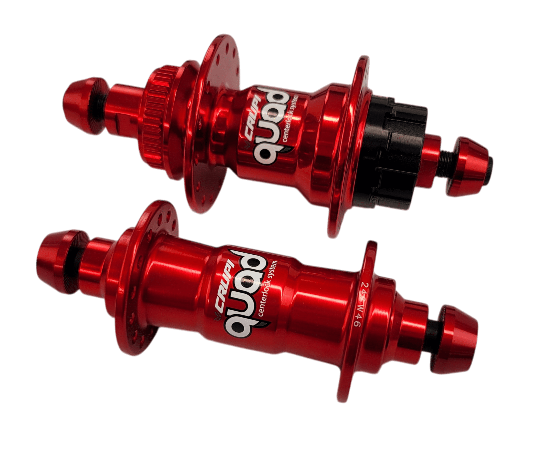 Crupi Parts Hubs 28H Mini/Expert CenterLock / Red Crupi Quad 28H & 36H CenterLock Hubsets