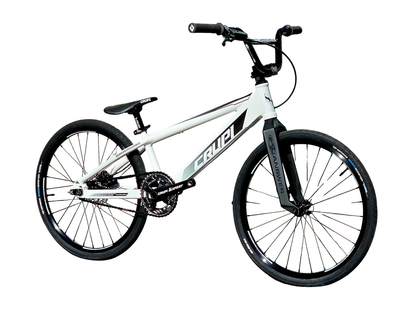 Crupi BMX Complete Bike White / with Black parts / with Black/White Fade decals Catalina 2.0 Expert XL Complete Bike