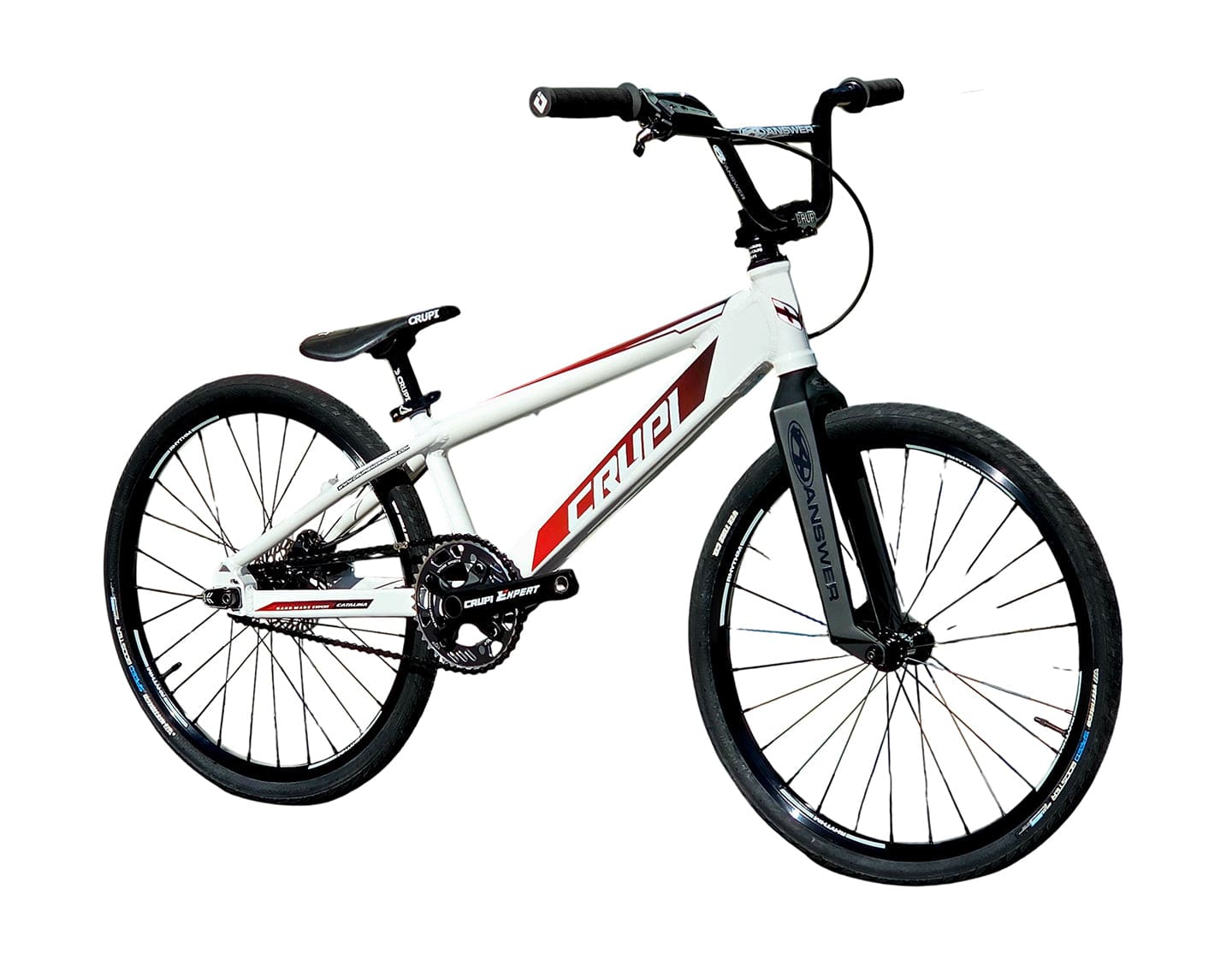 Crupi BMX Complete Bike White / with Black parts / with Red/Black Fade decals Catalina 2.0 Expert XL Complete Bike