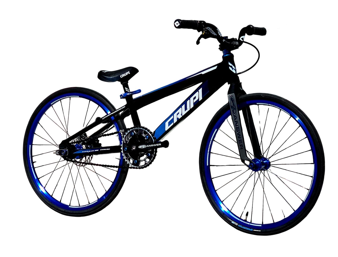 Crupi BMX Complete Bike Black / with Blue parts / with Blue/Black Fade decals Catalina 2.0 Micro Mini Complete Bike