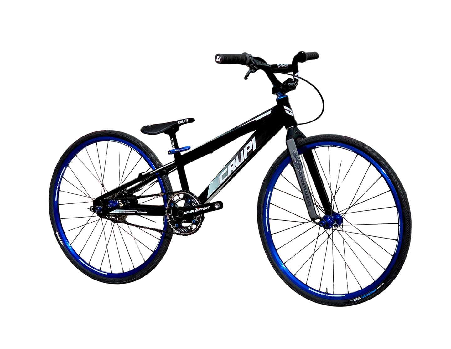 Crupi BMX Complete Bike Black / with Blue parts / with Black/White Fade decals Catalina 2.0 Mini Cruiser Complete Bike