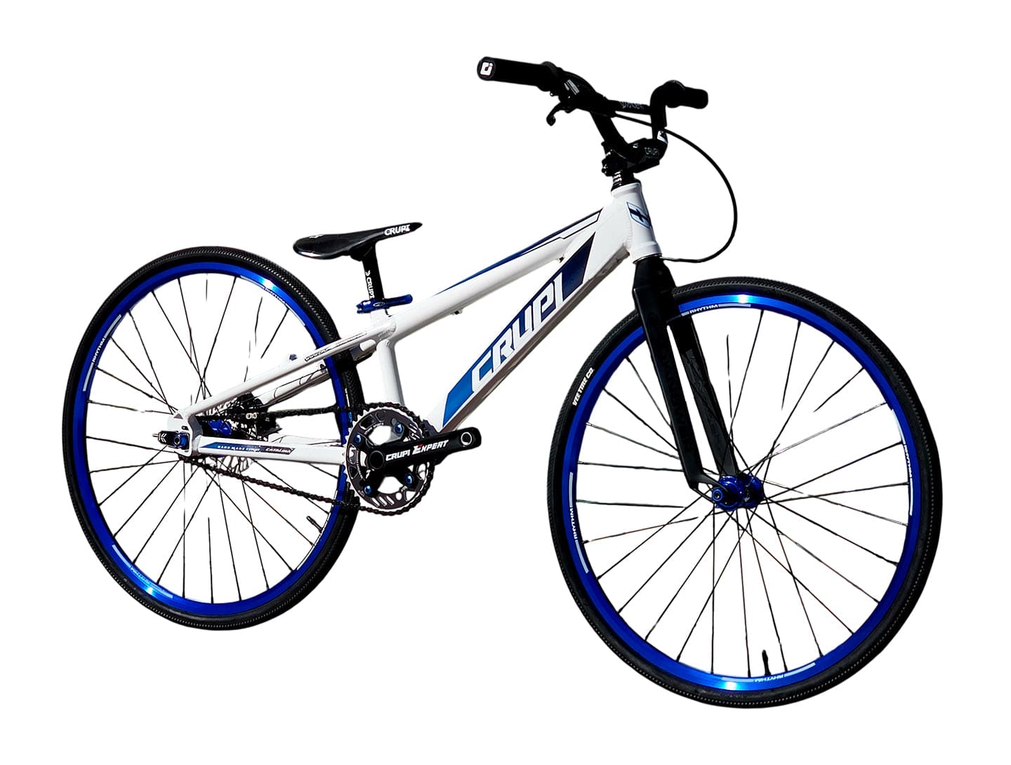 Crupi BMX Complete Bike White / with Blue parts / with Blue/Black Fade decals Catalina 2.0 Mini Cruiser Complete Bike