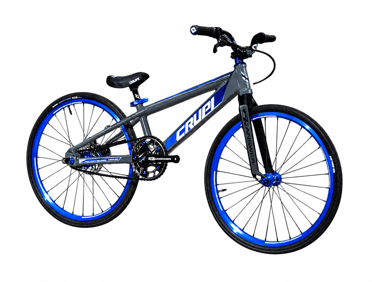 Crupi BMX Complete Bike Charcoal / with Blue parts / with Blue/Black Fade decals Catalina 2.0 Mini Complete Bike