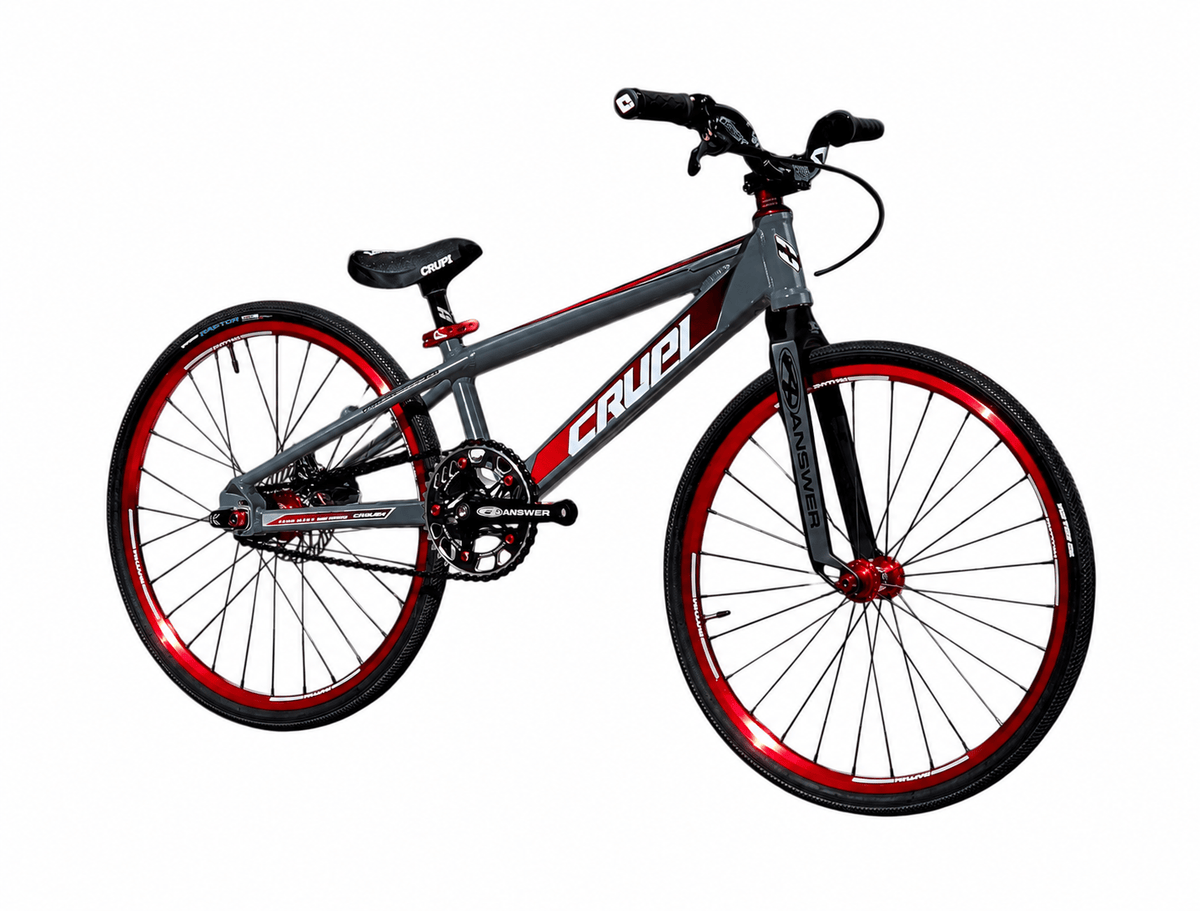 Crupi BMX Complete Bike Charcoal / with Red parts / with Red/Black Fade decals Catalina 2.0 Mini Complete Bike