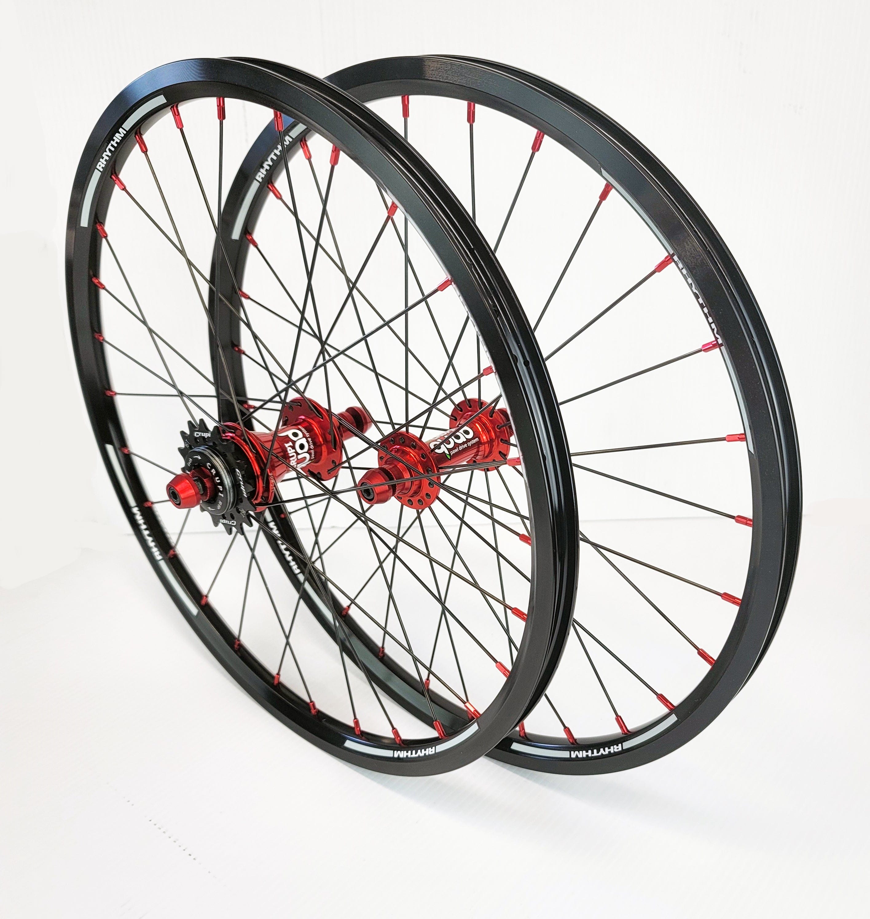 Crupi Parts Wheels 20 x 1-1/8" 28H / Black/Red Crupi 28H 20" & 24" Wheels