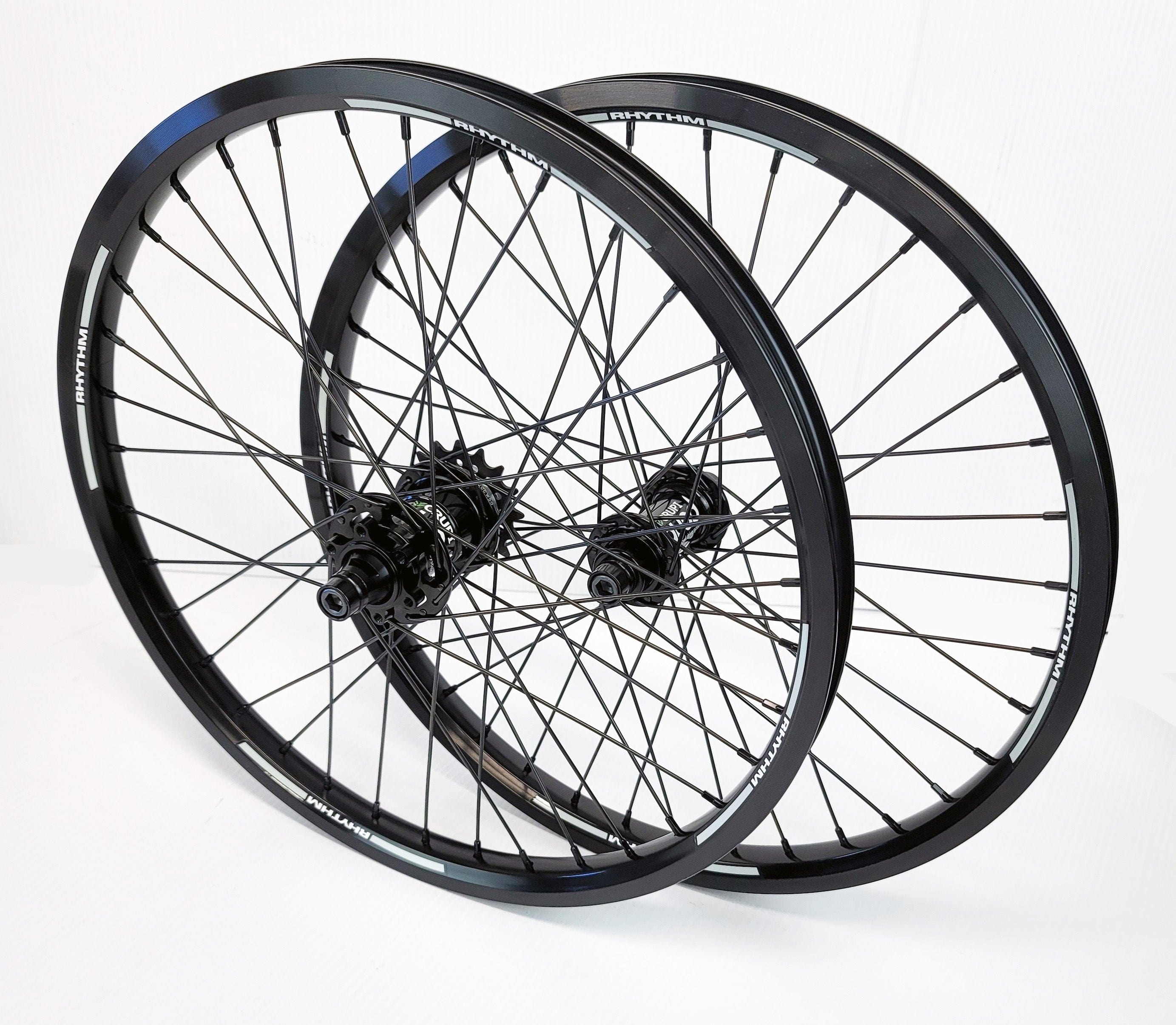 Crupi Parts Wheels OS20 36H Pro Disc w/10mm Front / All Black Crupi OS20 Disc Pro 36H Wheels