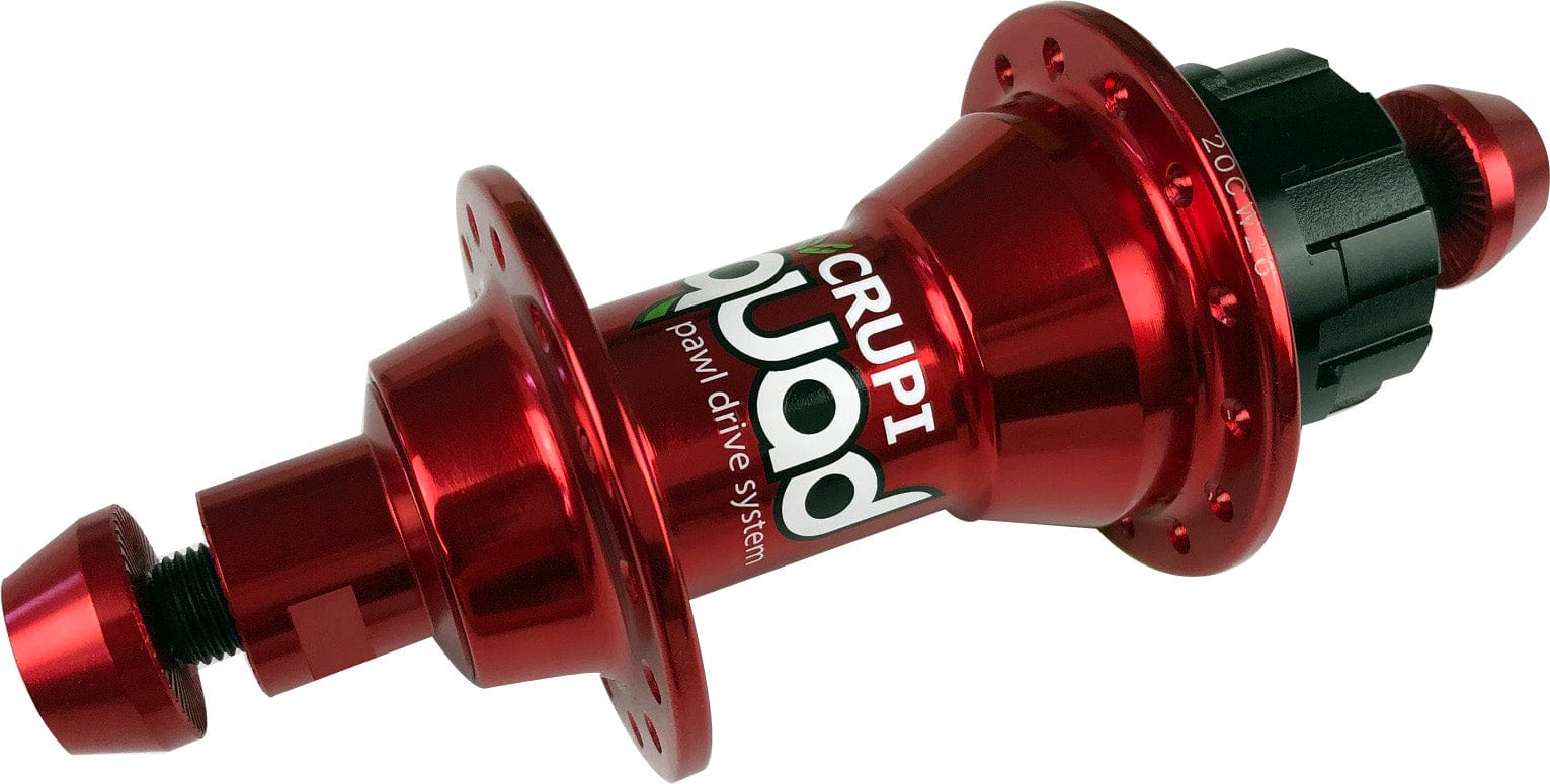 Crupi Parts Hubs 28H Mini/Expert Rear / Red Crupi Quad 28H & 36H Rear Hubs