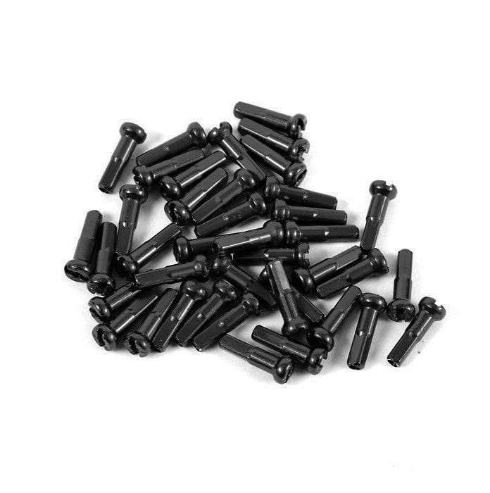 Crupi Parts Spoke/Nipples 1.8mm (15 gauge) Bag of 20 / Black Nipples 20/Pak