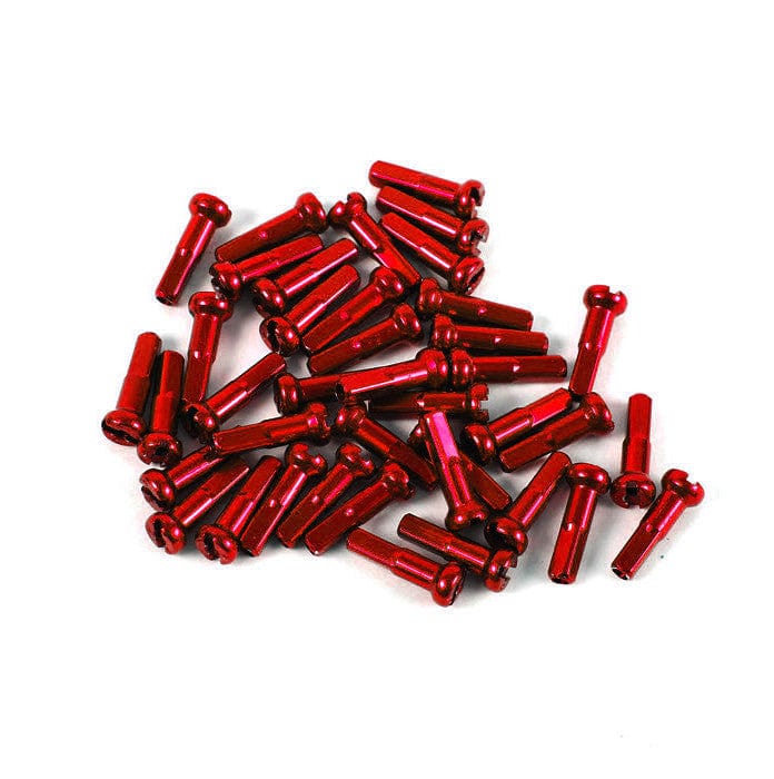 Crupi Parts Spoke/Nipples 1.8mm (15 gauge) Bag of 20 / Red Nipples 20/Pak