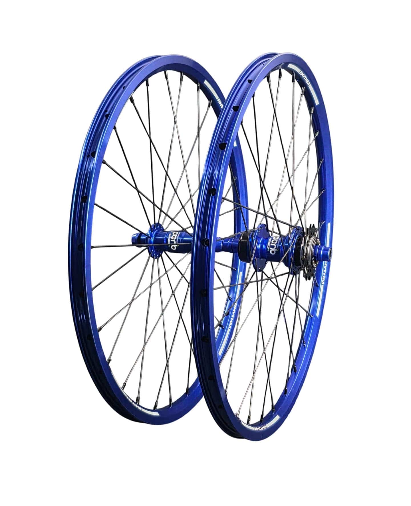 Crupi Parts Wheels 24 x 1-1/8" 28H / Blue Crupi 24 x 1-1/8 28H CenterLock Wheelset