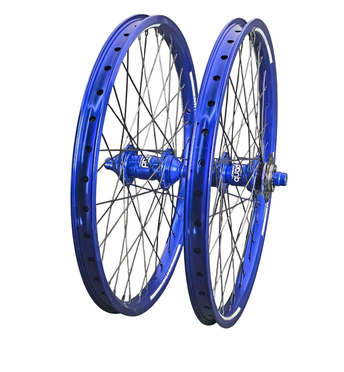 Crupi Parts Wheels 20 x 1.75 36H with 3/8" Front / Blue Crupi 20 x 1.75 36H CenterLock Wheelset