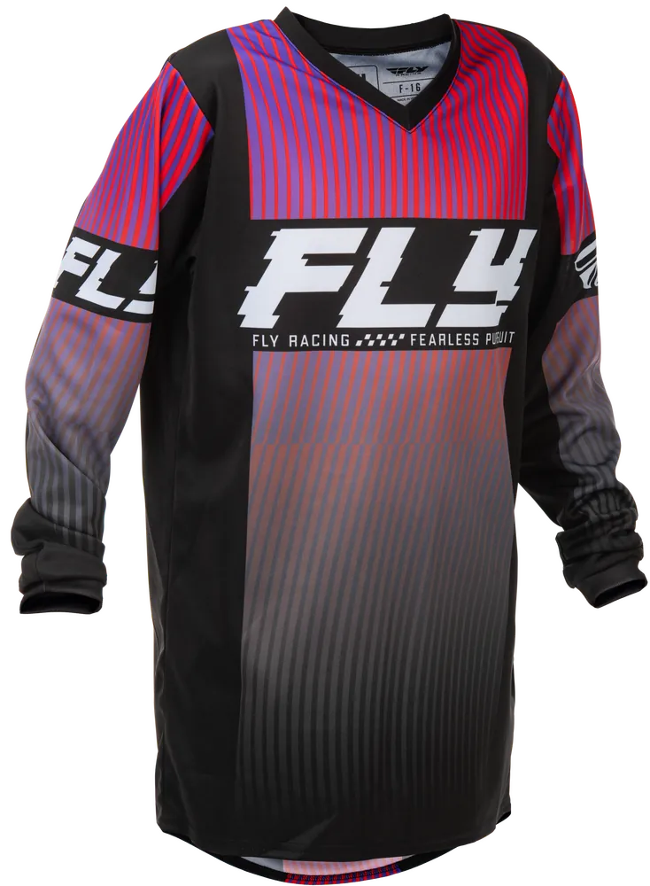 Fly Racing Apparel BLACK/RED/PURPLE / Youth Small Youth Fly Racing F-16 Jersey