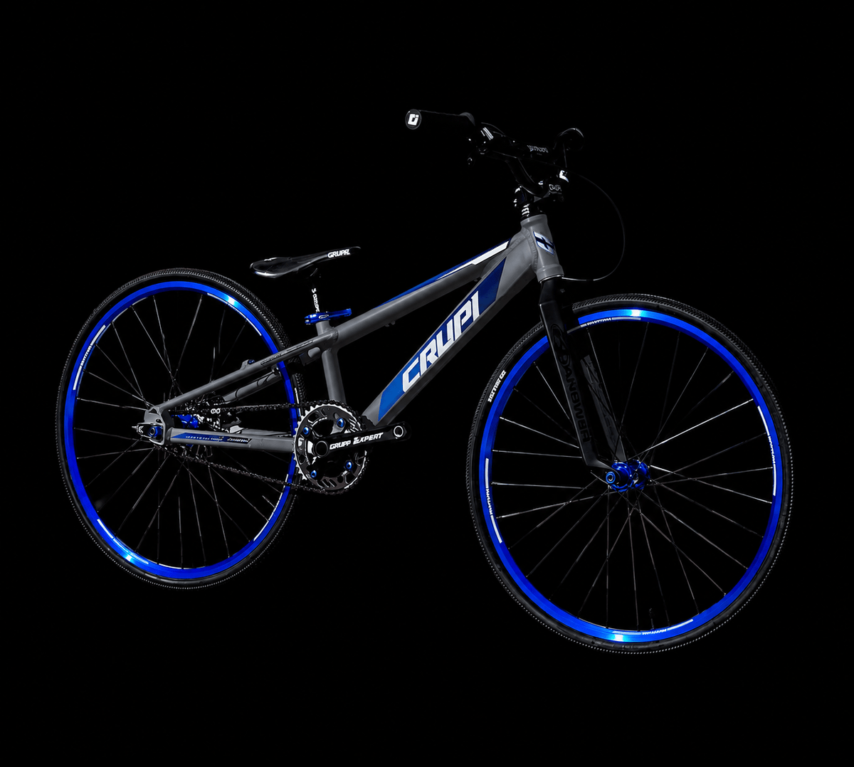 Crupi BMX Complete Bike Charcoal / with Blue parts / with Blue/Black Fade decals Catalina 2.0 Mini Cruiser Complete Bike