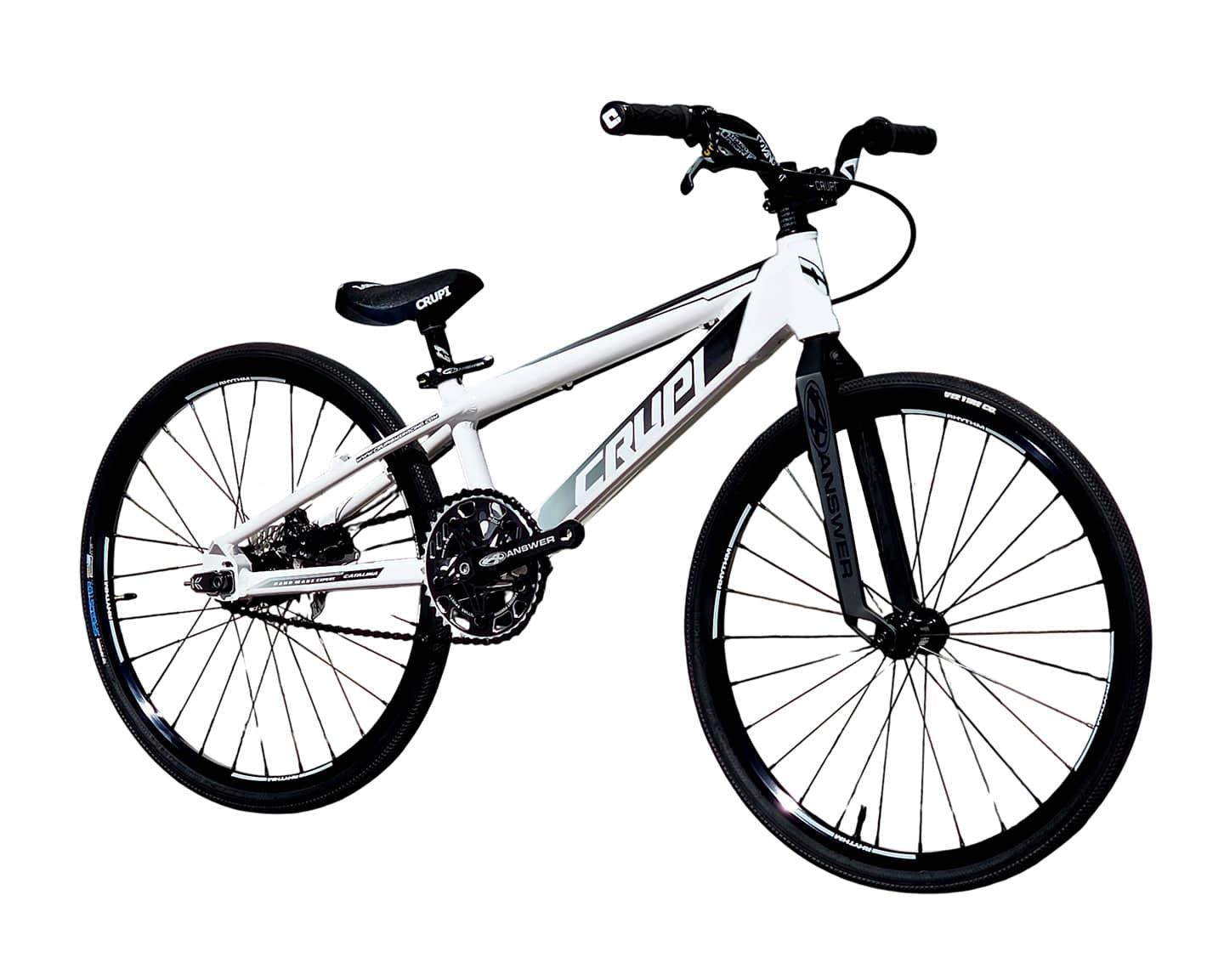 Crupi BMX Complete Bike White / with Black parts / with Black/White Fade decals Catalina 2.0 Micro Mini Complete Bike