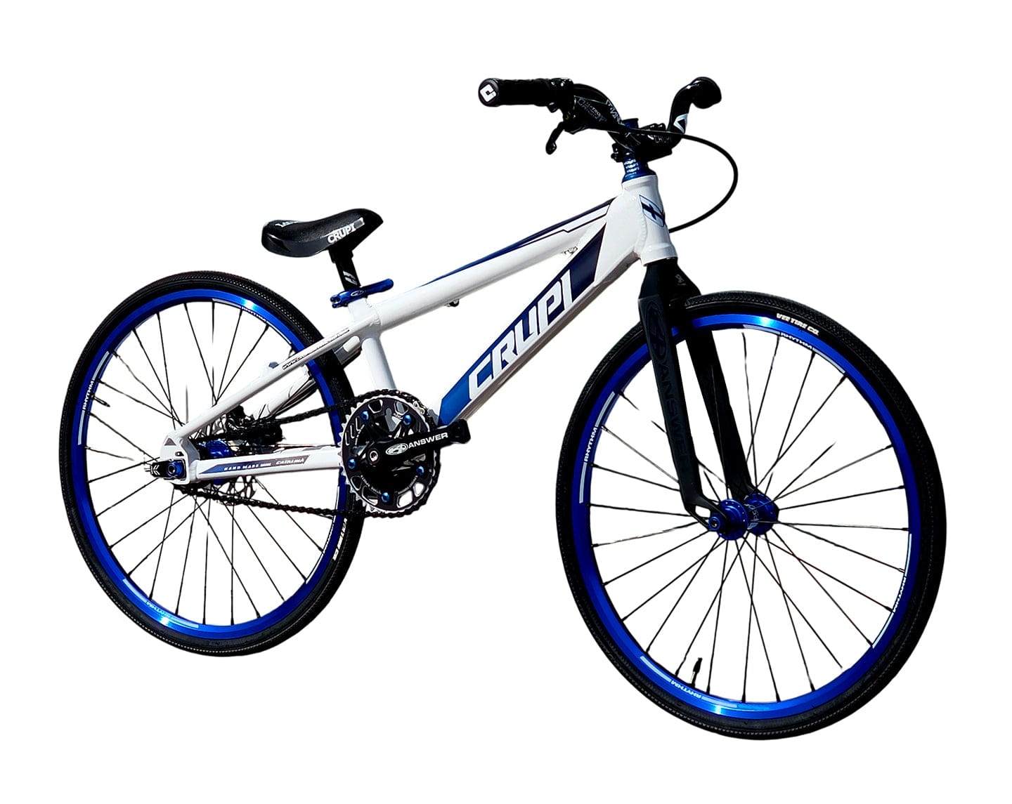 Crupi BMX Complete Bike White / with Blue parts / with Blue/Black Fade decals Catalina 2.0 Micro Mini Complete Bike