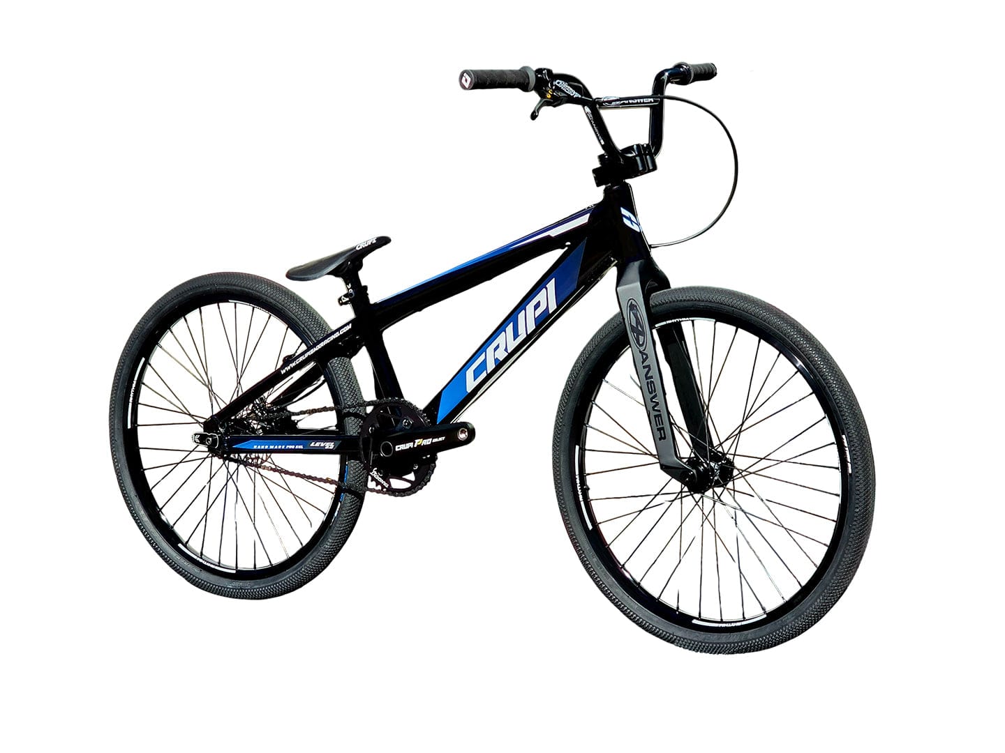 Crupi BMX Complete Bike Black / with Black parts / with Blue/Black Fade decals Level 2.0 Pro Cruiser Complete Bike