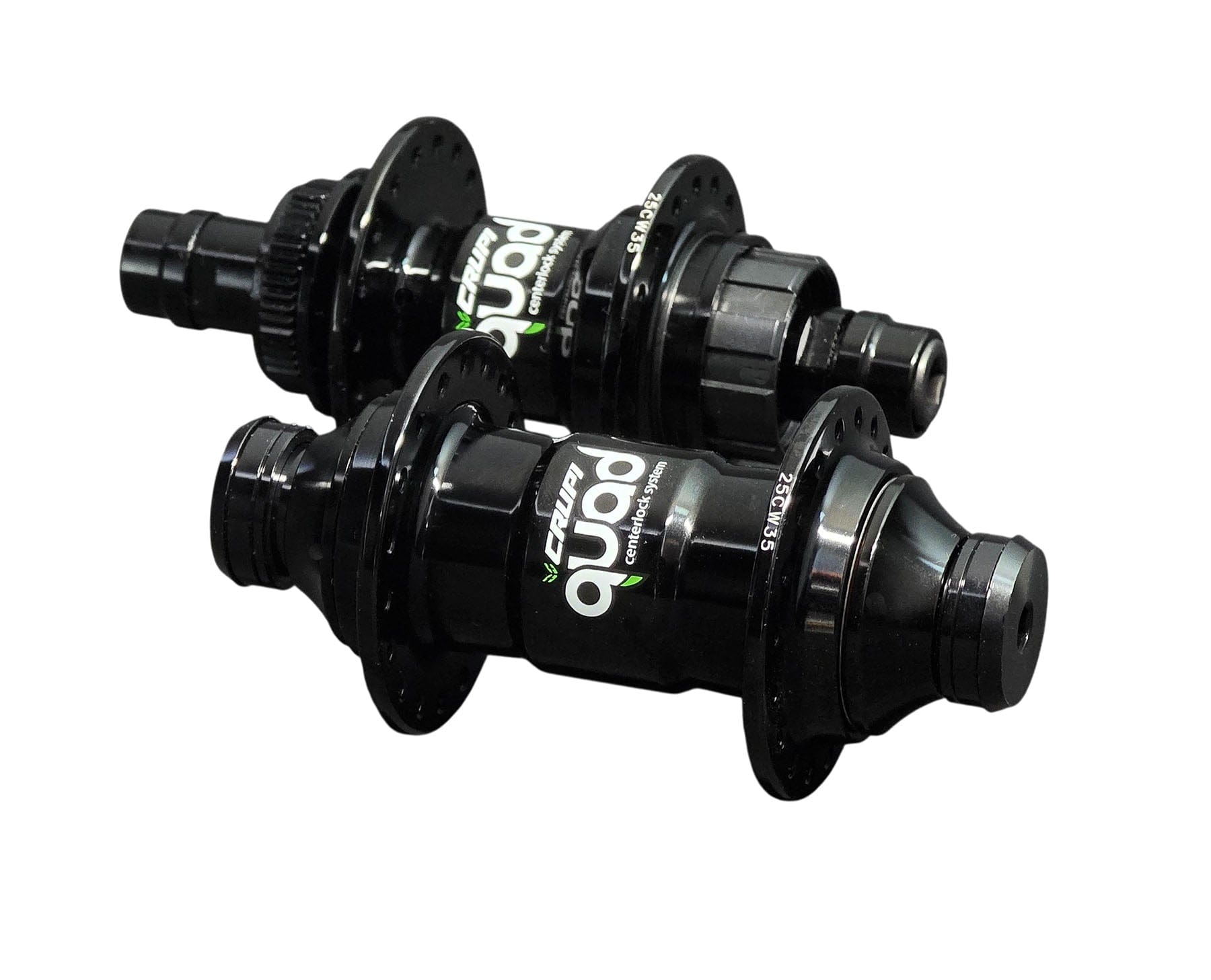 Crupi Parts Hubs 36H Pro CenterLock with 20mm Front Axle / Black Crupi Quad 36H CenterLock Hubsets