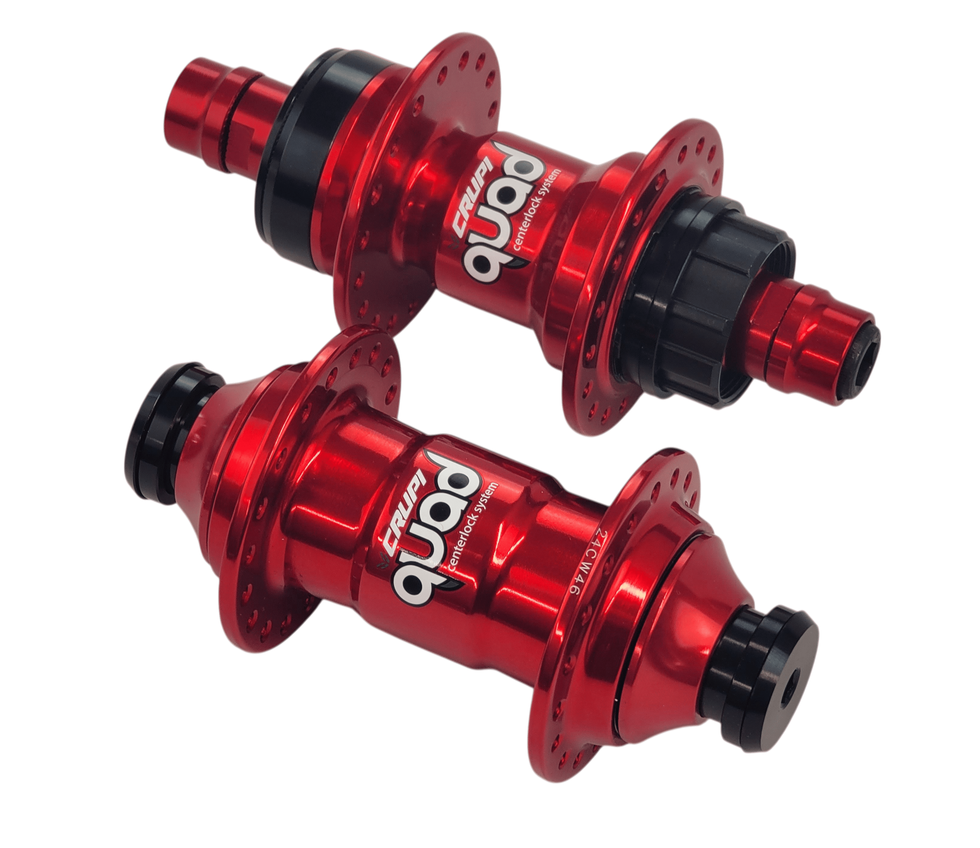 Crupi Parts Hubs 36H Pro CenterLock / Red Crupi Quad 28H & 36H CenterLock Hubsets