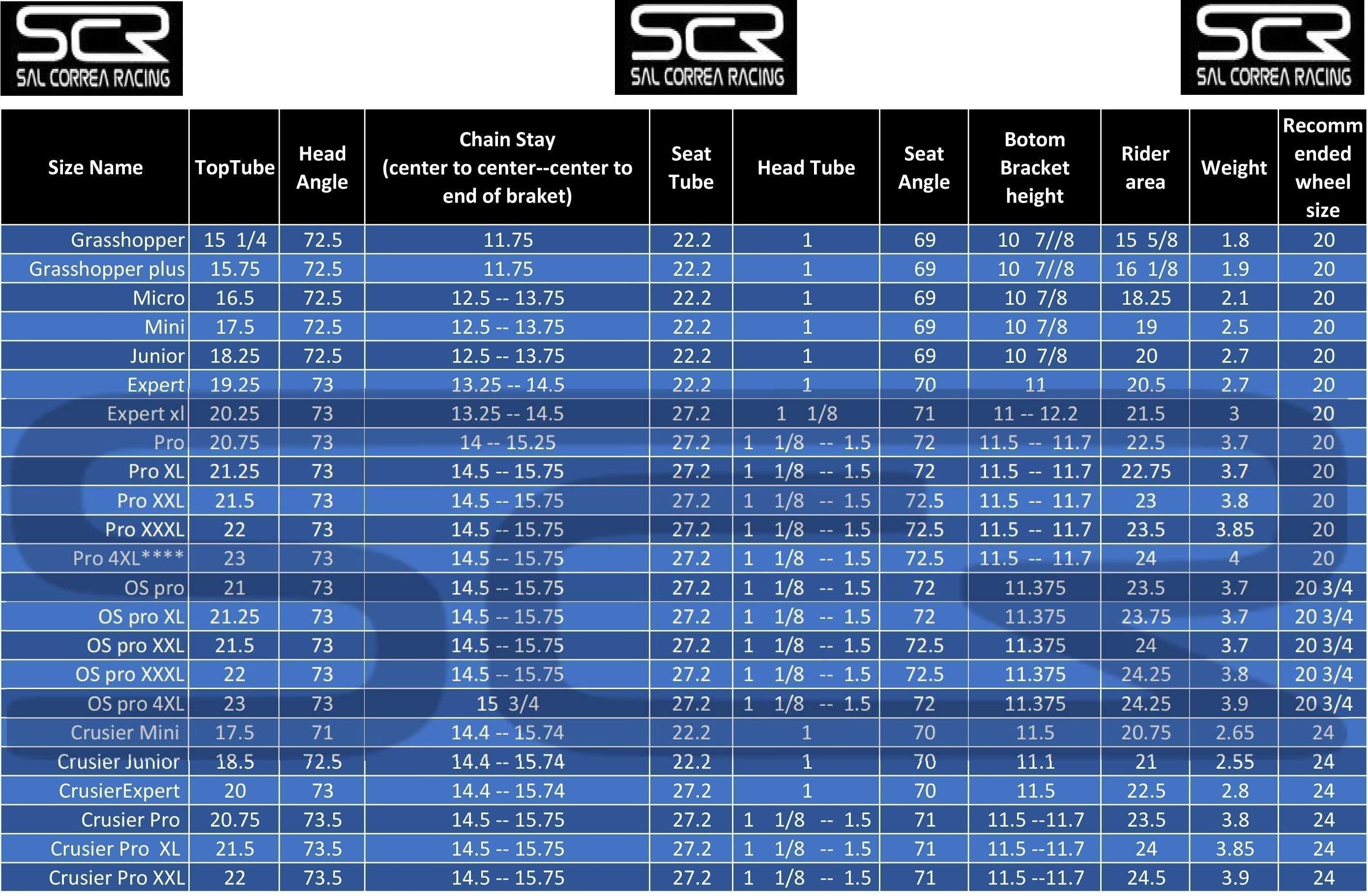 SCR Frames SCR 24" Pro XL Cruiser Race Frame