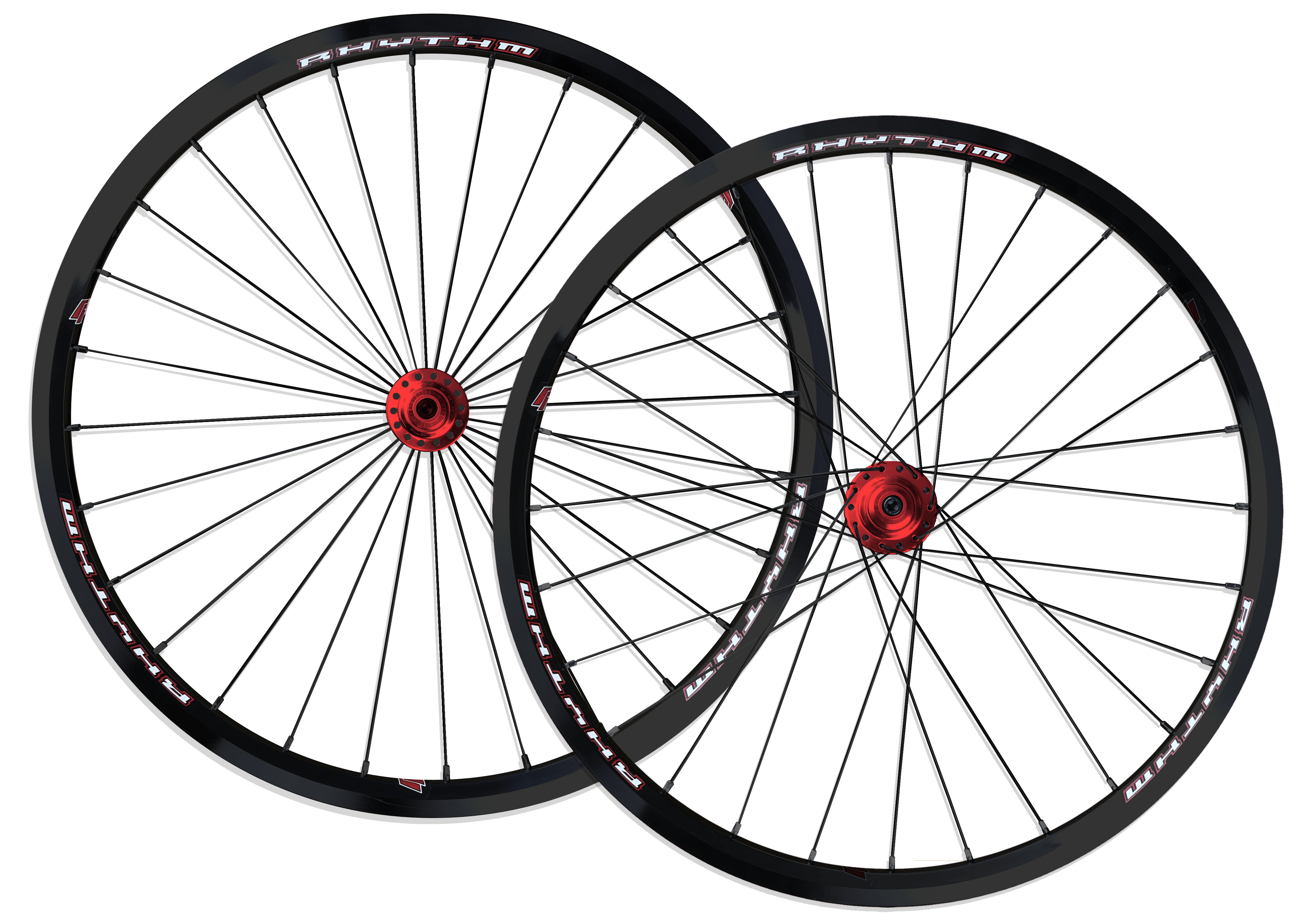 Crupi Parts Custom Wheels 20 x 1-1/8 x 28H / Black / Red Custom 20" Crupi 28H Disc Wheels