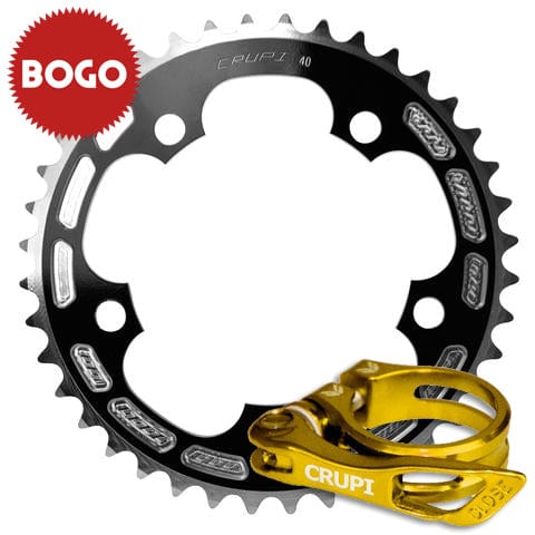 Crupi Parts Chainring 34t / Gold / 1-1/4" (31.8mm) BOGO! Chain Ring/Clamp