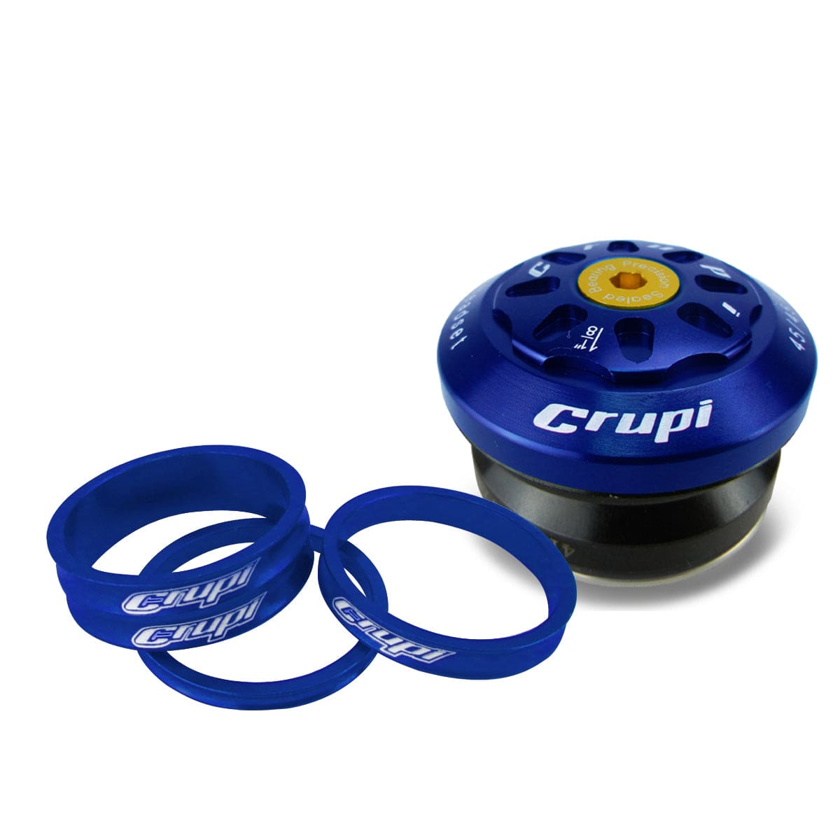 Crupi Parts Headset/Spacers 1" / Blue Crupi Factory Integrated Headsets